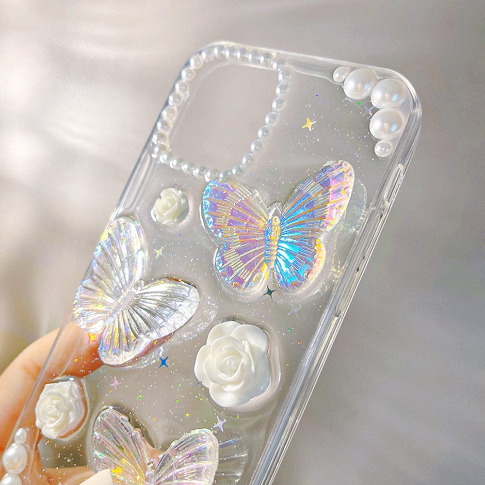 Protective Phone Cover for iPhone 12 mini 3D Butterfly Flower Decor TPU Phone Back Case Protective Phone Cover for iPhone 12 mini 3D Butterfly Flower Decor TPU Phone Back Case